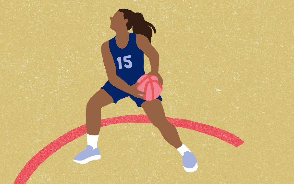 Joueuse de baskets 3x3 