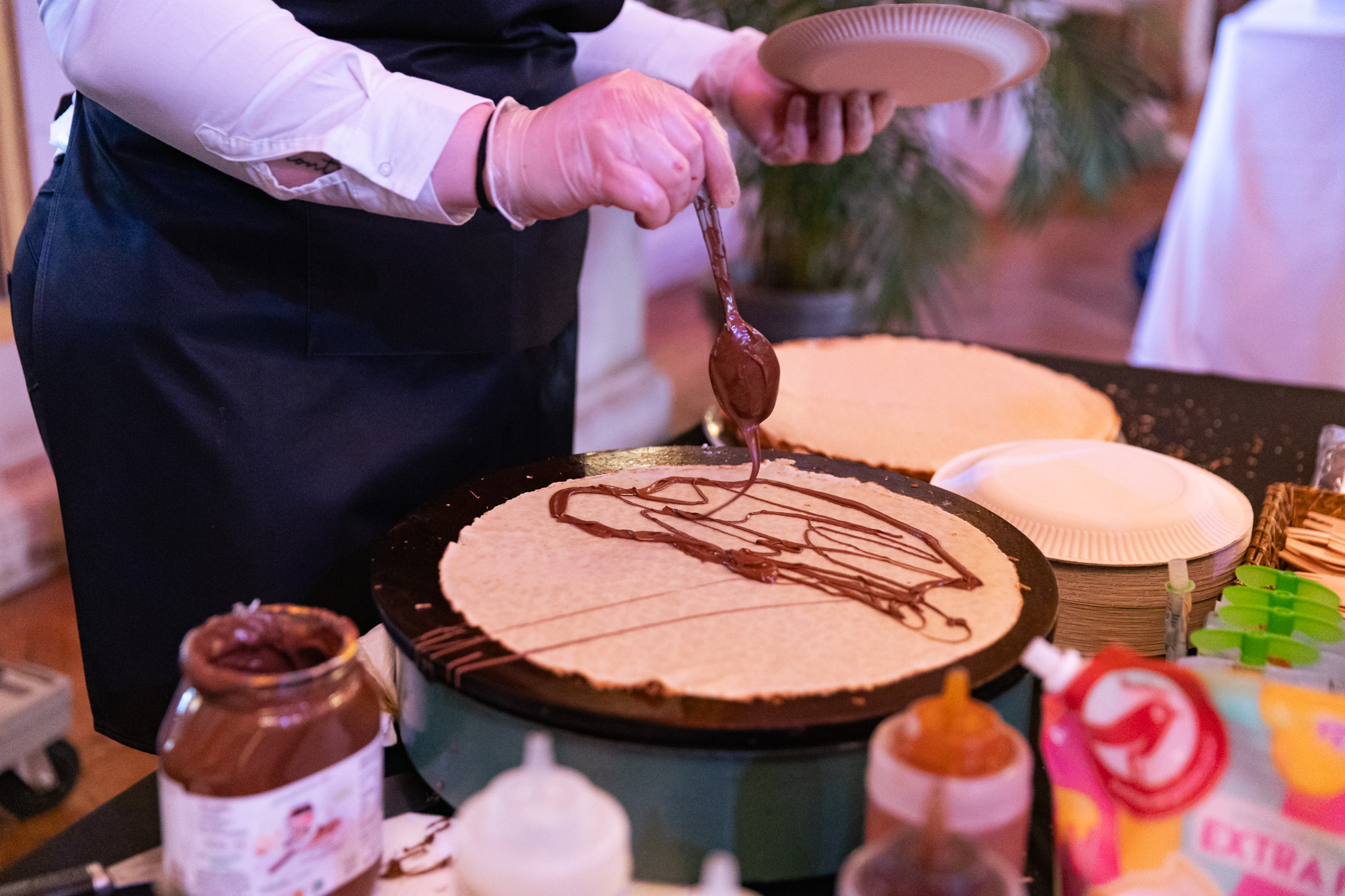 Crêpes au chocolat. 