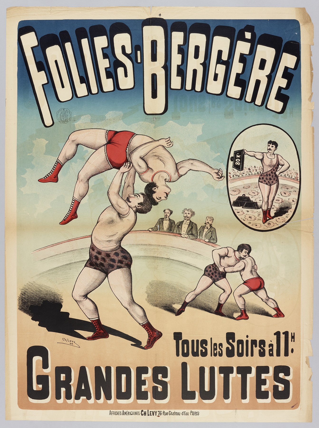 Les grandes luttes - affiche dans le cadre de l'expo Le musée Carnavalet entre en jeu(x), lithographie 1888