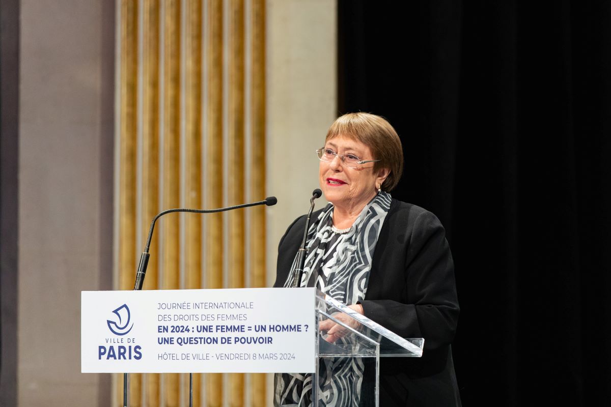 « Nos droits ne sont pas une option », Michelle Bachelet, femme d'État chilienne, présidente de la République de 2006 à 2010 et de 2014 à 2018,le 8 mars 2024.