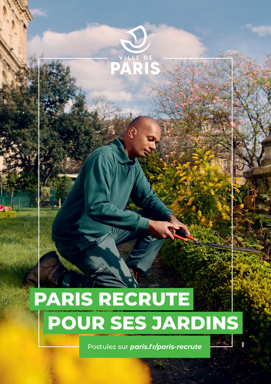Affiche campagne de recrutement-Jardinier