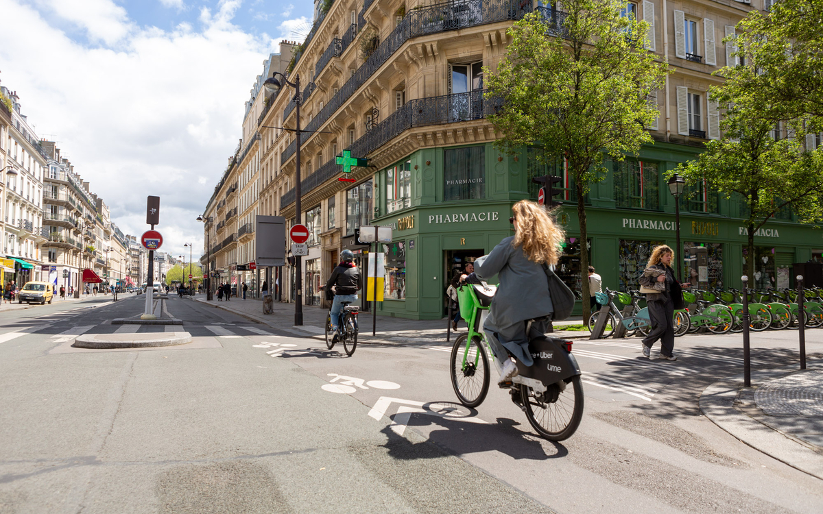 Piste Cyclables Rue de Rivoli.