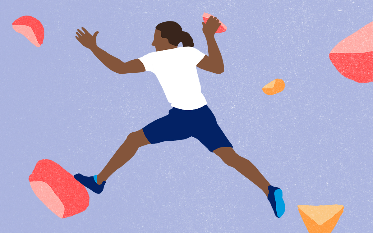 Illustration de l'escalade sportive.
