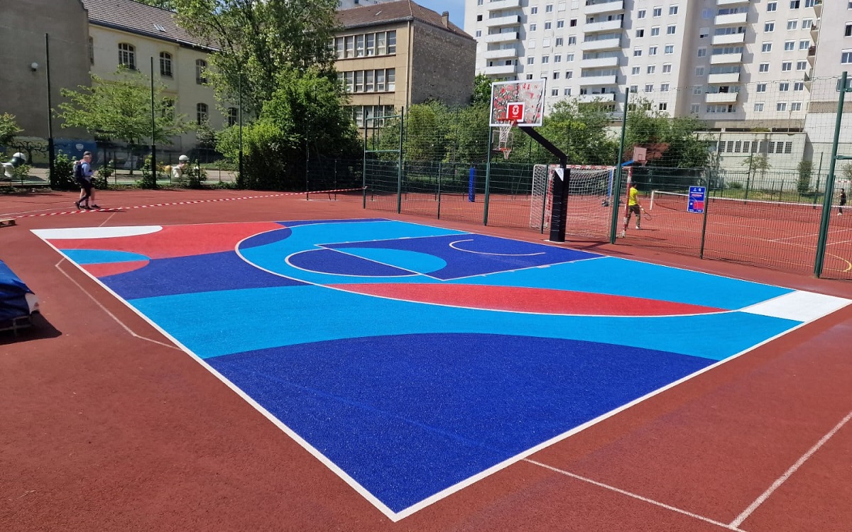 Visual of the Sablonnière basketball court (15th arrondissement)