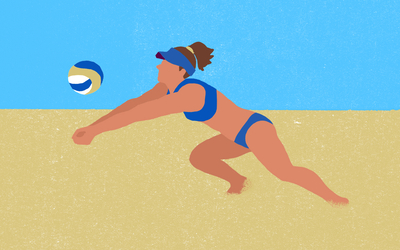 Illustration de volleyball de plage.