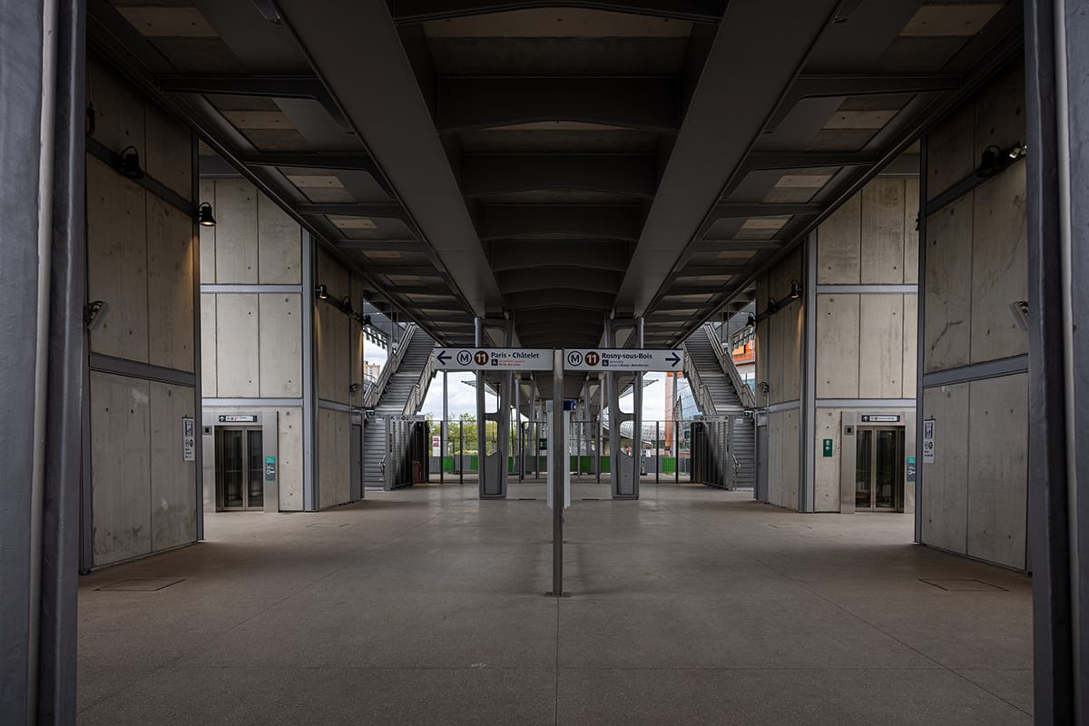 Station de métro Coteaux - Beauclair, ligne 11. 