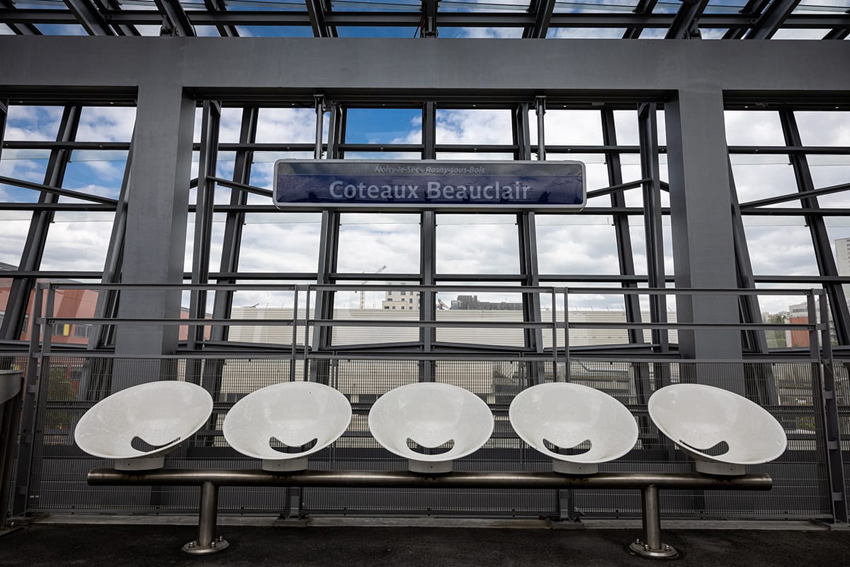 Station de métro Coteaux - Beauclair, ligne 11. 
