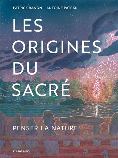 La couverture du livre Les origines du Sacré avec un éclair dans le fond