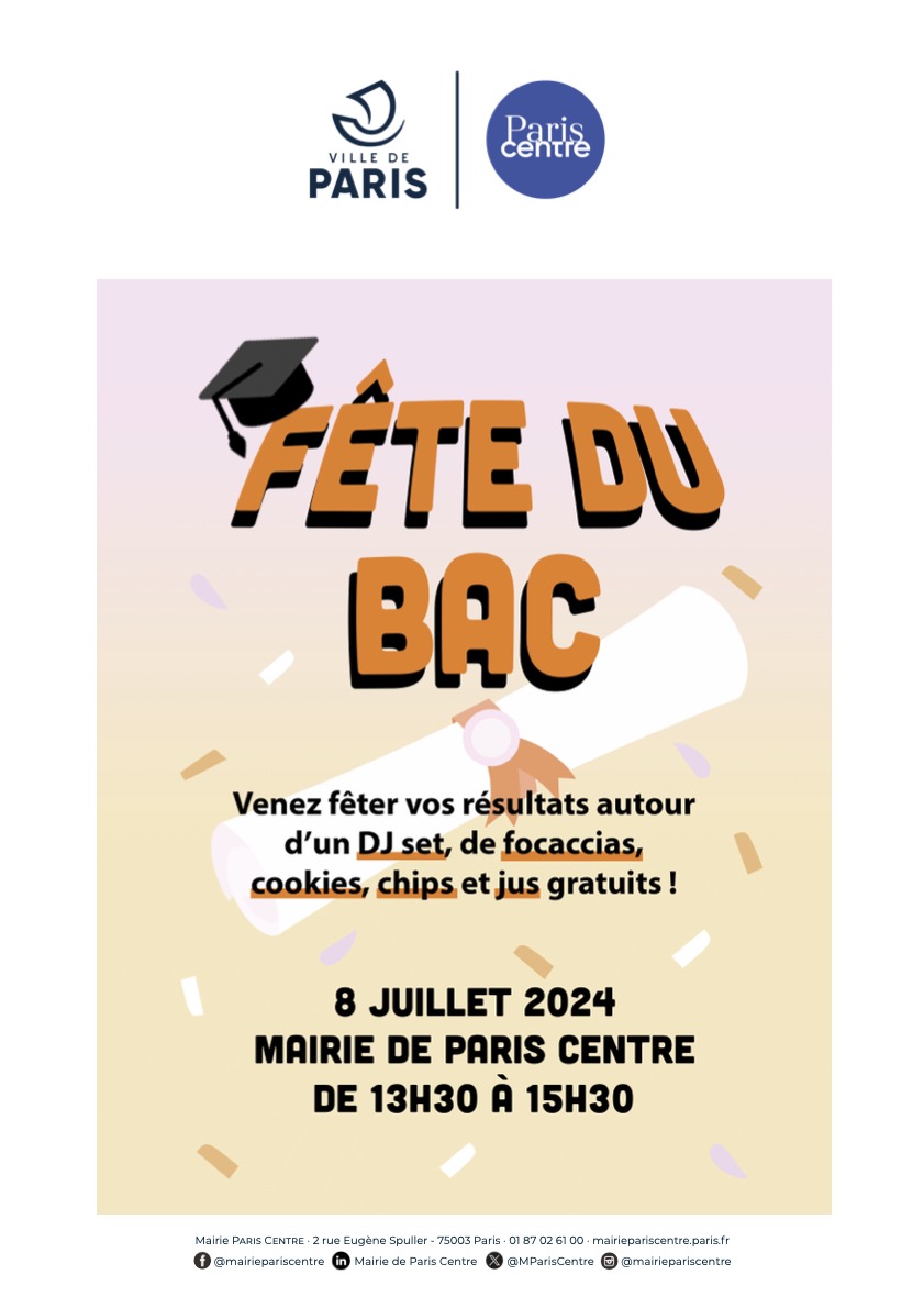 Affiche de la fête du bac 2024