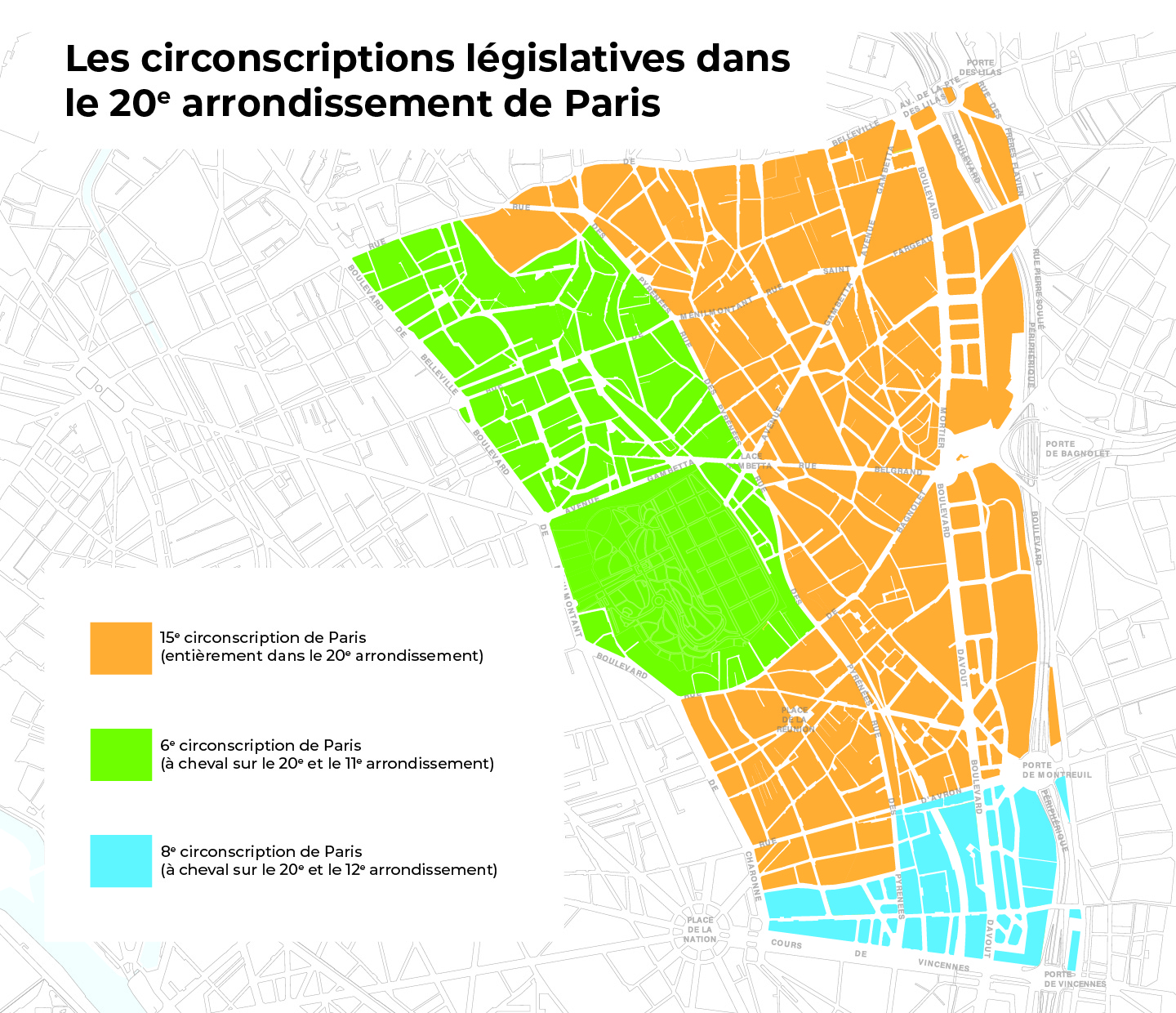 Les circonscriptions législatives du 20e arrondissement