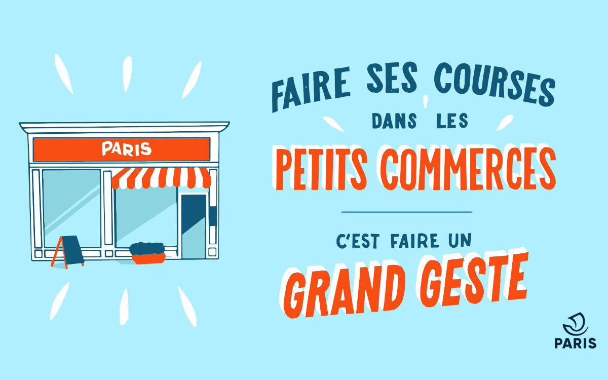 Visuel pour inciter à faire ses courses dans les petits commerces
