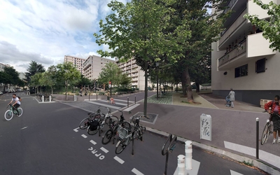 Projection de la rue Pixérécourt après les travaux