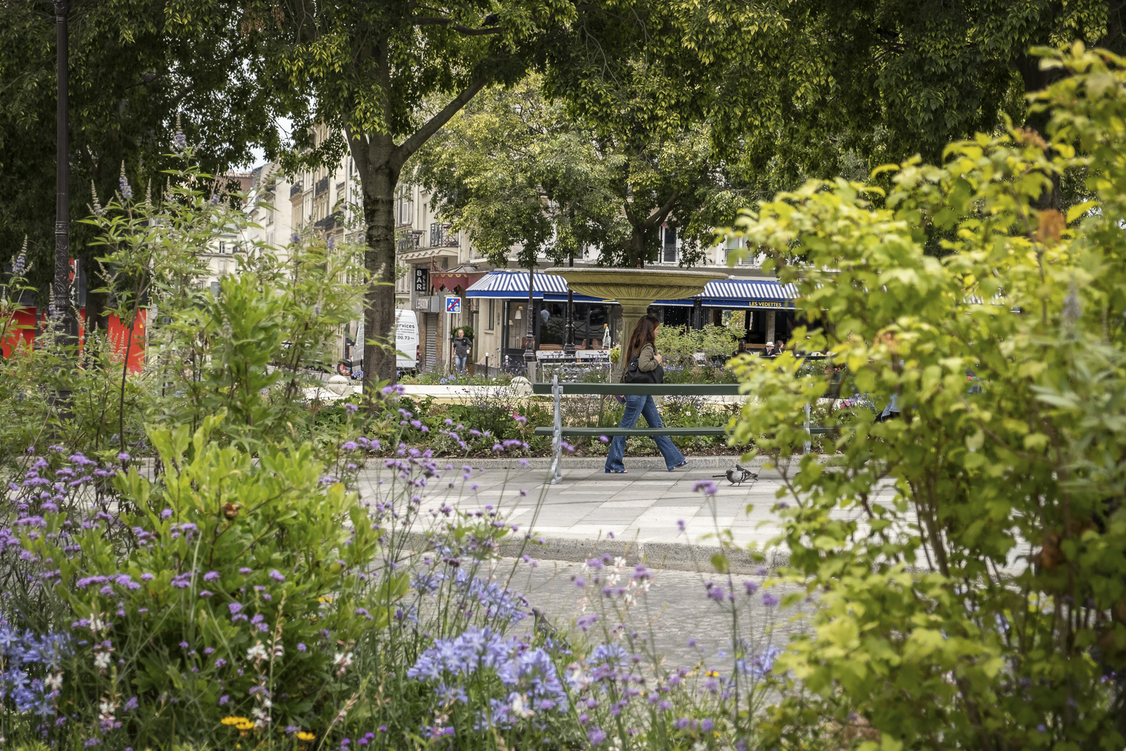 Végétalisation de la Place Pigalle en juillet 2024