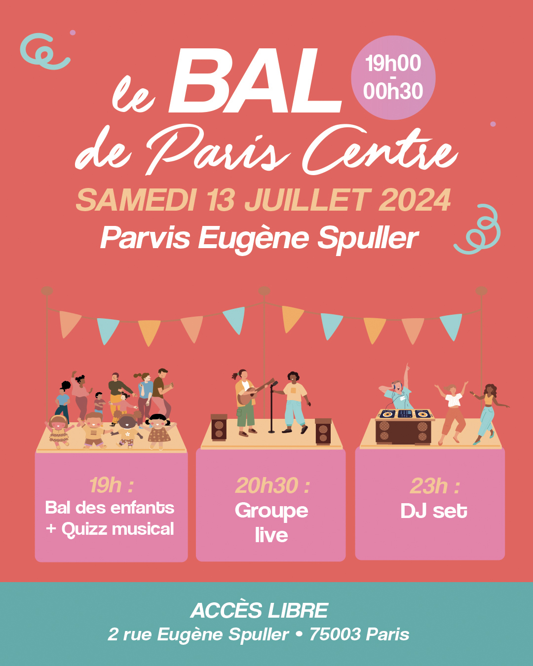 Affiche du bal de Paris Centre édition 2024