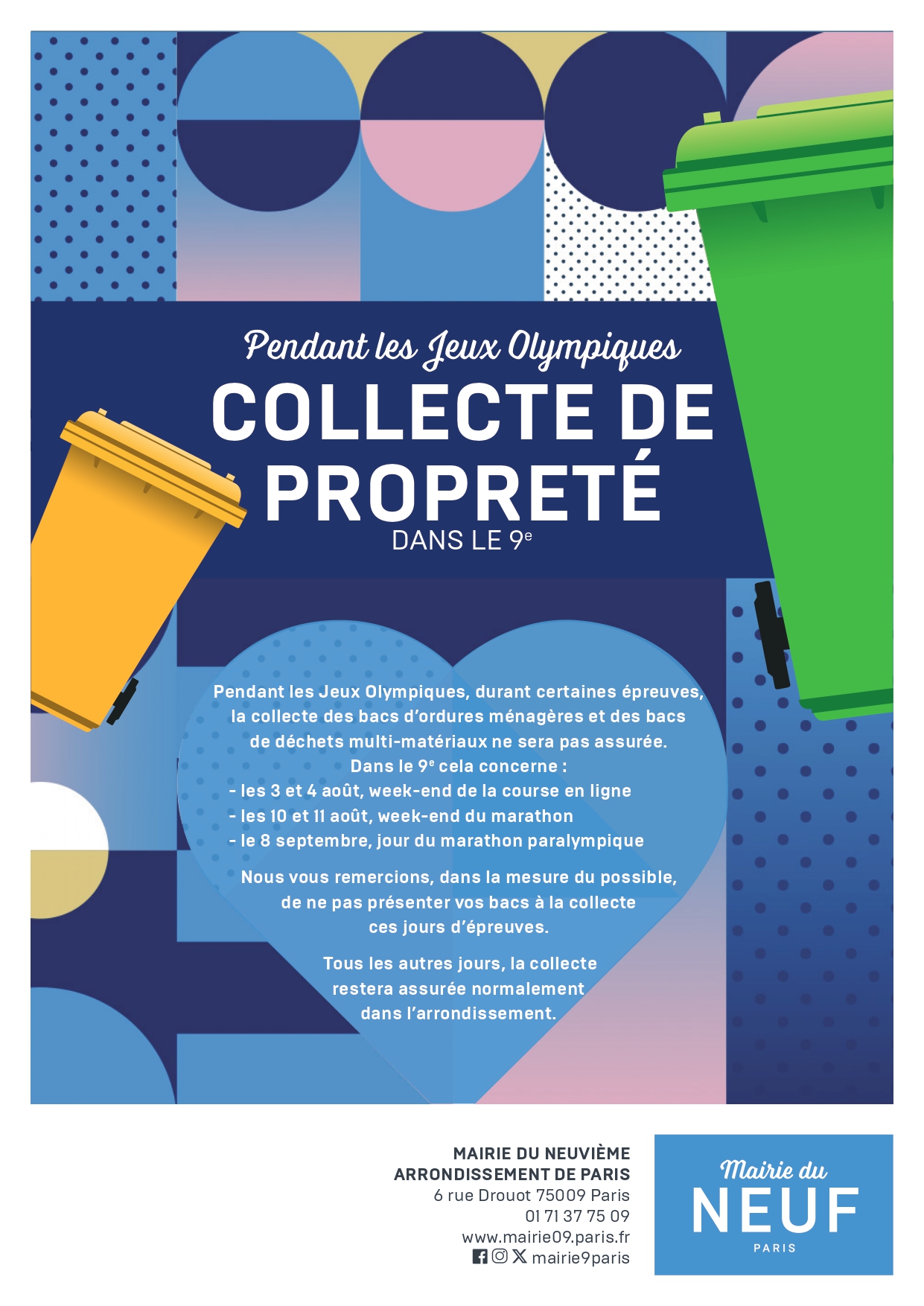  Affiche collecte de propreté dans le 9e 