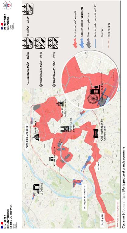 Carte course cycliste