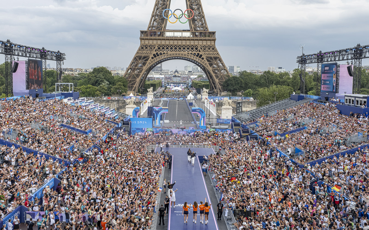 Vue du Parc des champions au Trocadéro