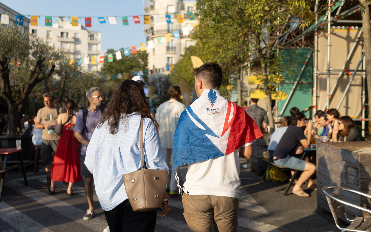 Supporters français dans une rue