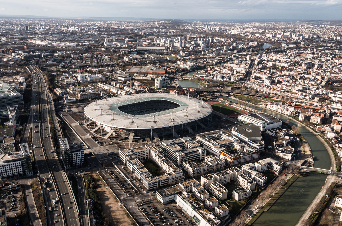 Vue aérienne sur le Stade de France