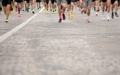 Coureurs lors d'un marathon, à Paris. 