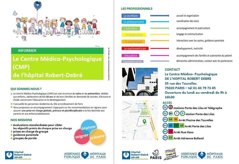 Image de la plaquette Centre médico-psychologique enfants Robert Debré