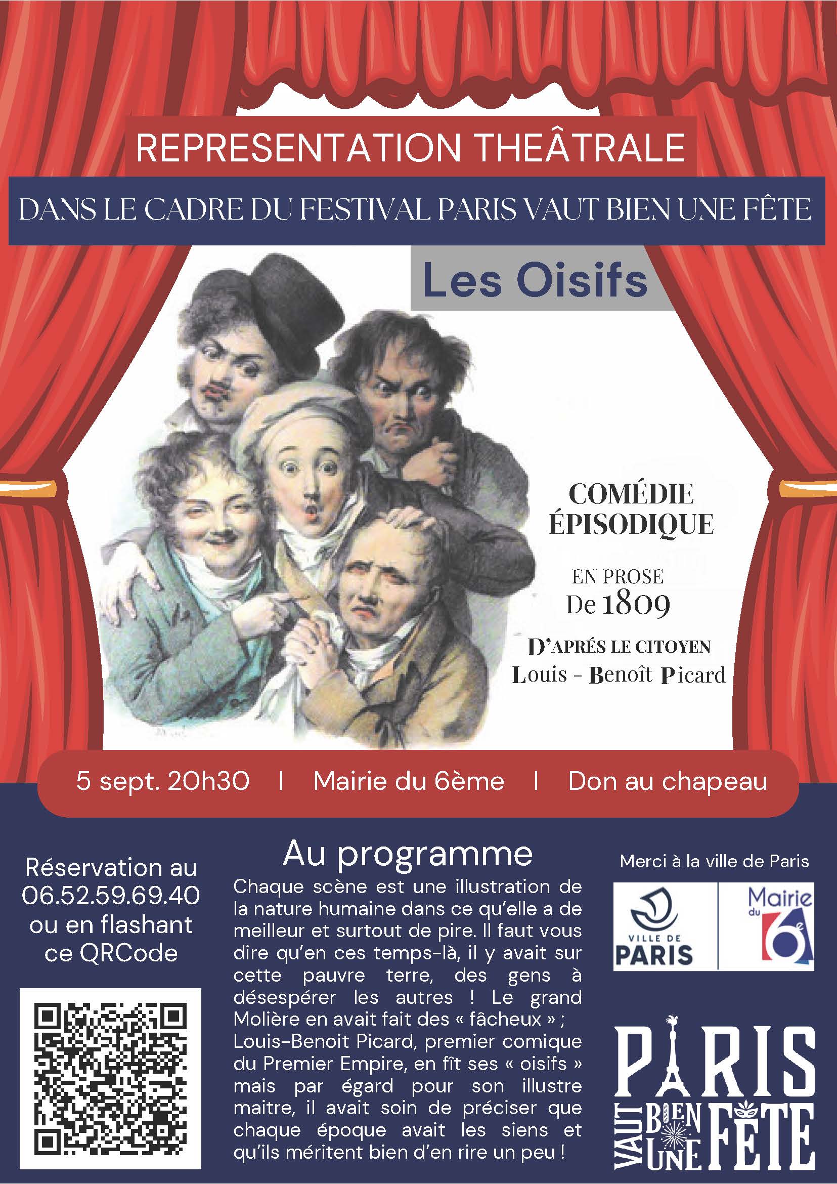 Affiche theatre oisif