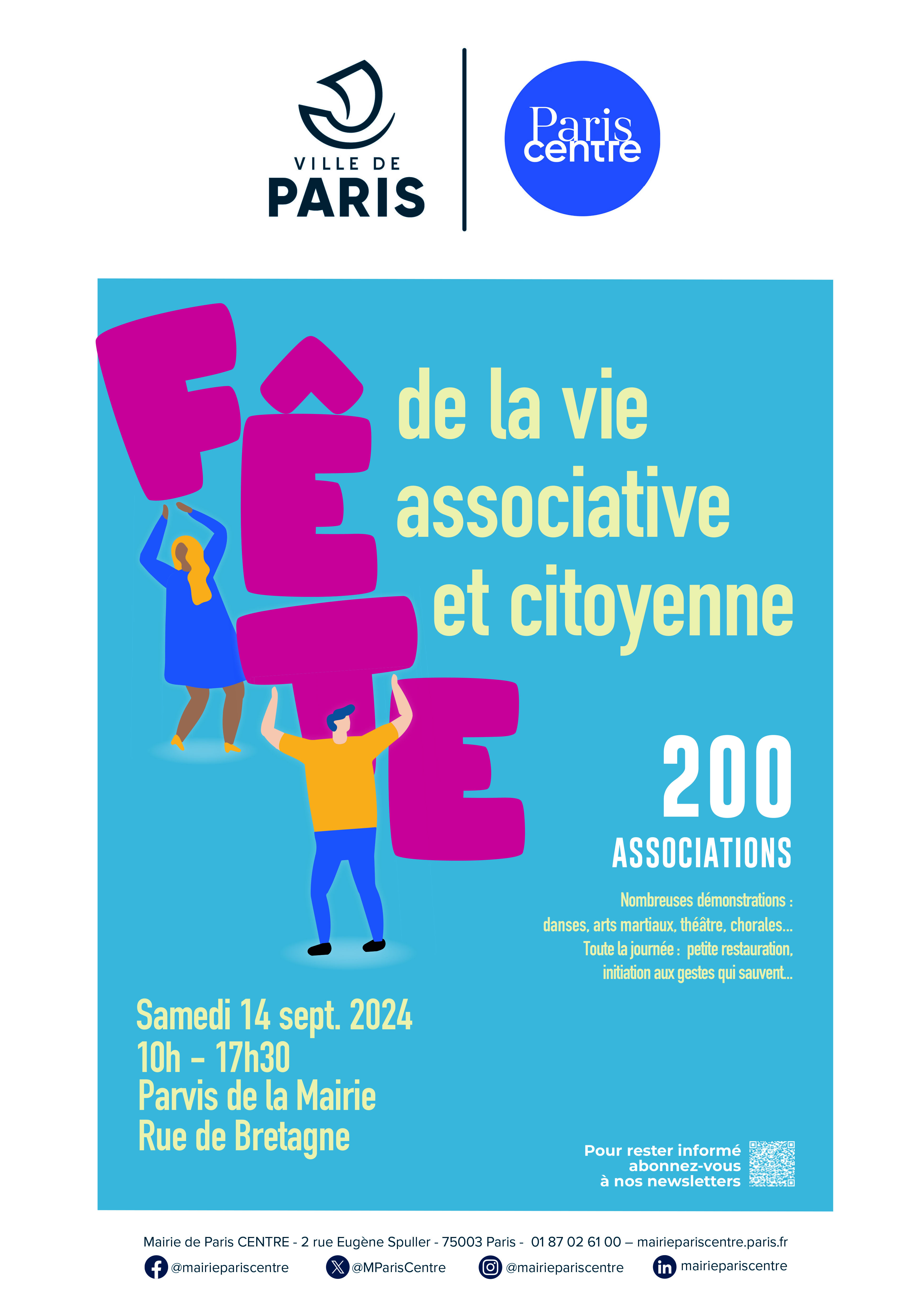 + de 200 stands à la Fête de la vie associative et citoyenne de Paris Centre