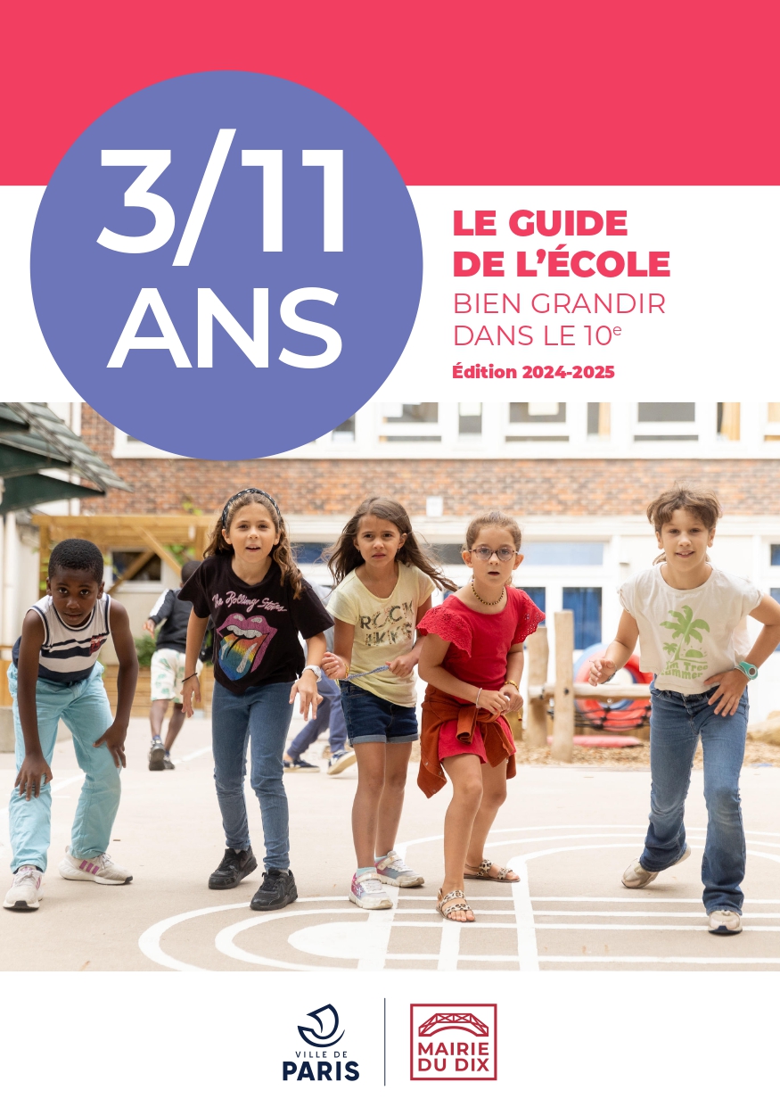 Couverture du guide illustrée d'une bande d'enfants dans une cour de récréation