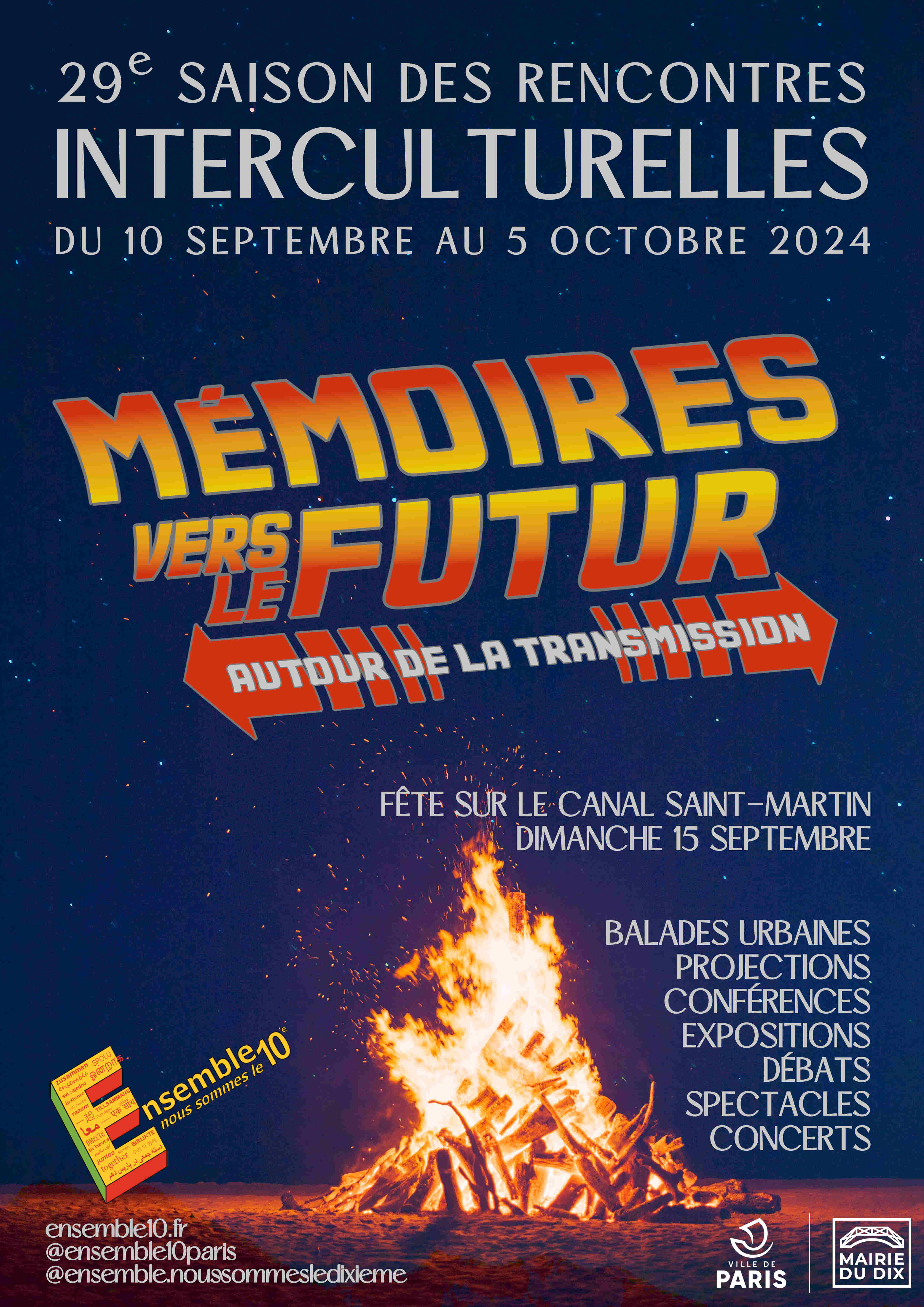 Affiche reprenant la typographie du film Retour vers le futur