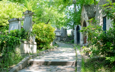 Vue du cimetière du Père-Lachaise 