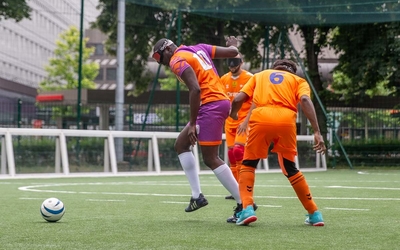 Visual of the cecifoot pitch at the Jules Noël stadium (14th arrondissement)