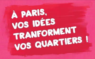 Illustration rouge et rose sur le budget participatif