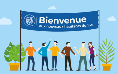 affiche pour un petit déjeuner pour les nouveaux arrivants