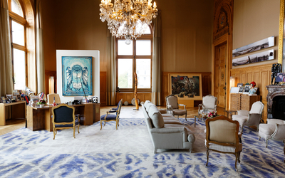 Le bureau de la Maire, à l'Hôtel de Ville. 