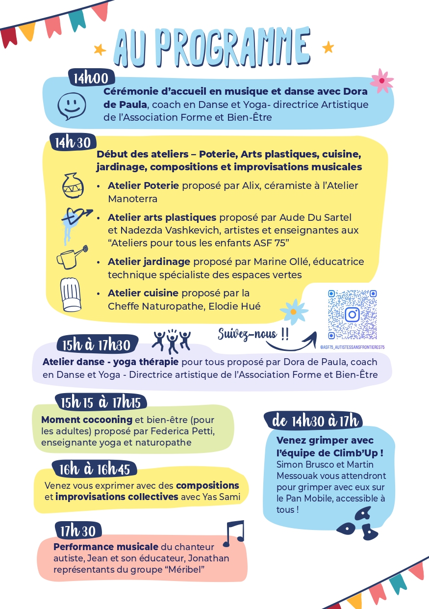 programme de la journée de sensibilisation à l'autisme