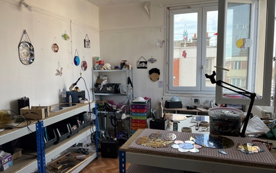 un atelier d'artiste du projet becosmo à Charles Hermite