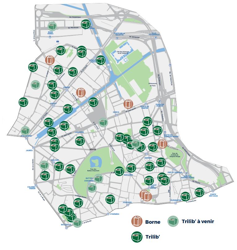 carte des points de collecte