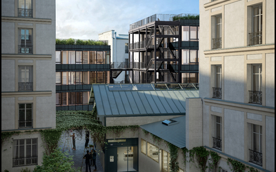 Vue d'ensemble de la future Cité artisanale 37 rue Bisson (20e)