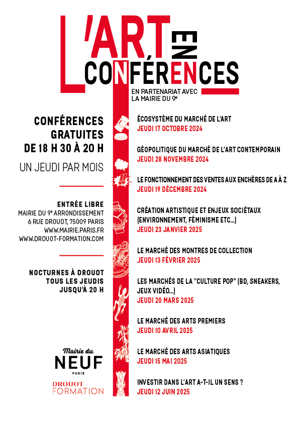 Dates des conférences Drouot Formation 