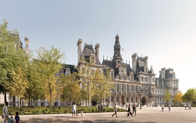 Vue d'architecte sur la forêt urbaine de l'Hôtel de Ville