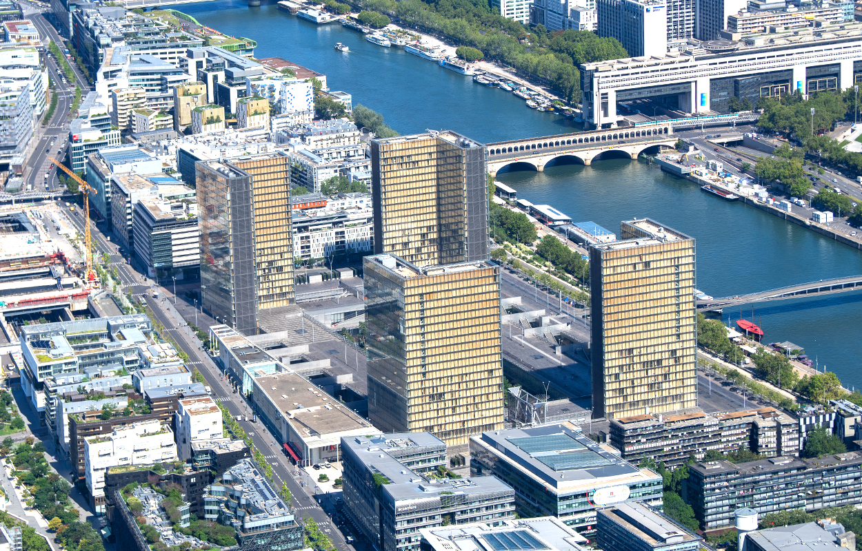 Vue aérienne Bibliothèque Nationale de France François Mitterrand
