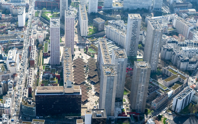 Vue aérienne du quartier Olympiades dans le 13e