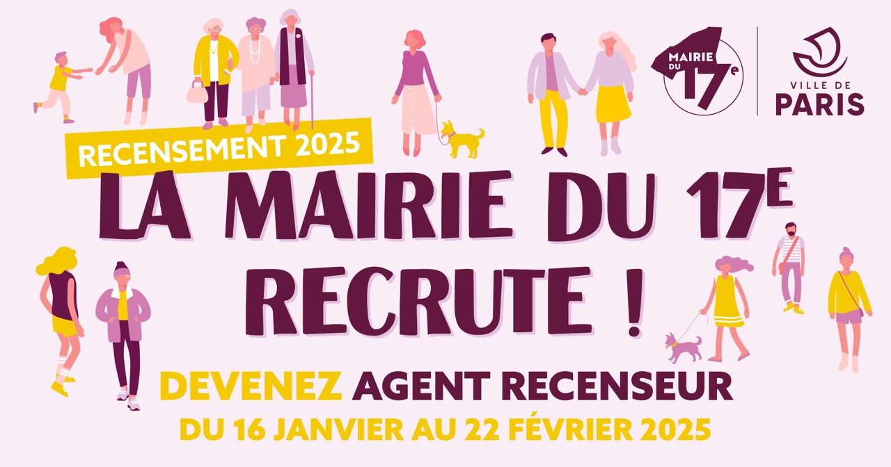 Affiche "La Mairie du 17e recrute !"