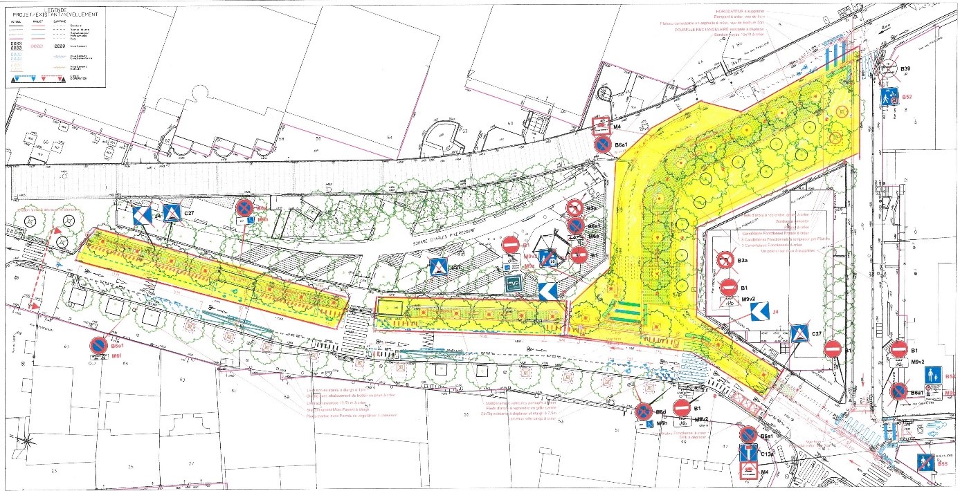 Plan de la Phase 2 des travaux de la rue de Pixérécourt