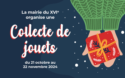 visuel pour la collecte de jouets de Noël