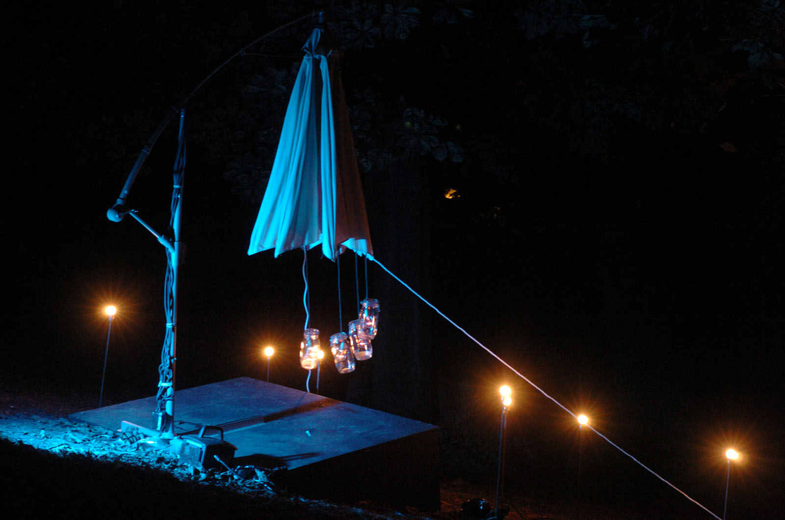 Nuit blanche 2004-Les marmottes vocales Conception musicale de Nicolas Frize au parc des Buttes Chaumont (19e arr.).