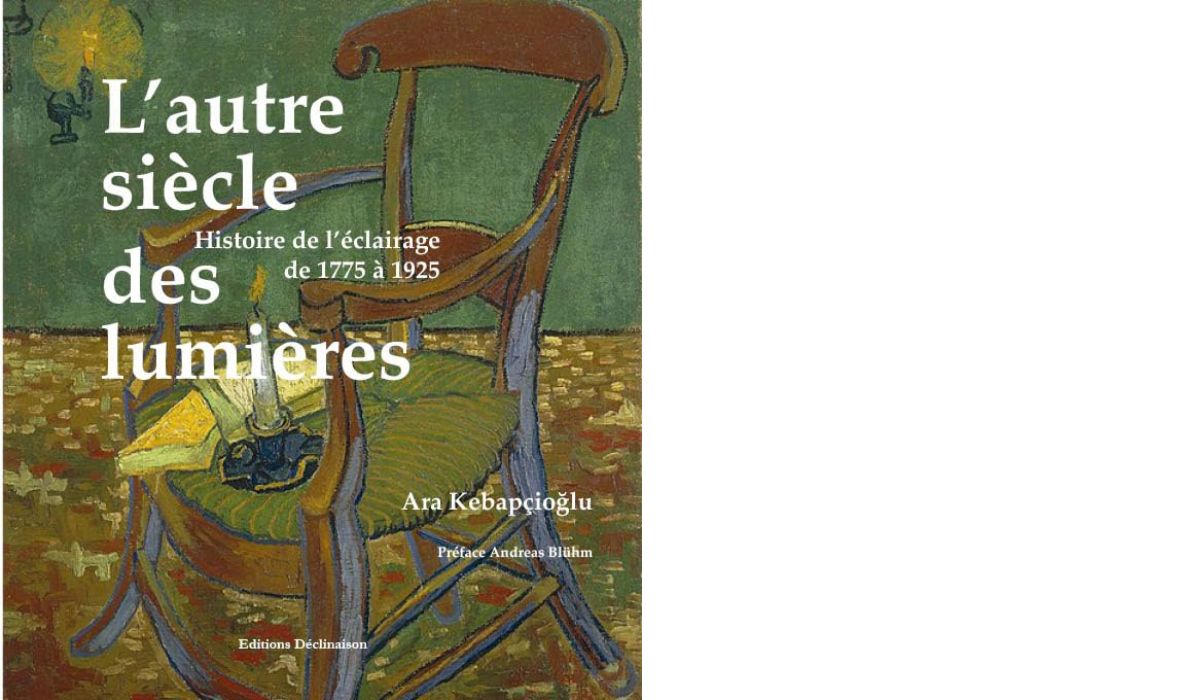 Couverture de livre peinture avec une lampe sur une chaise