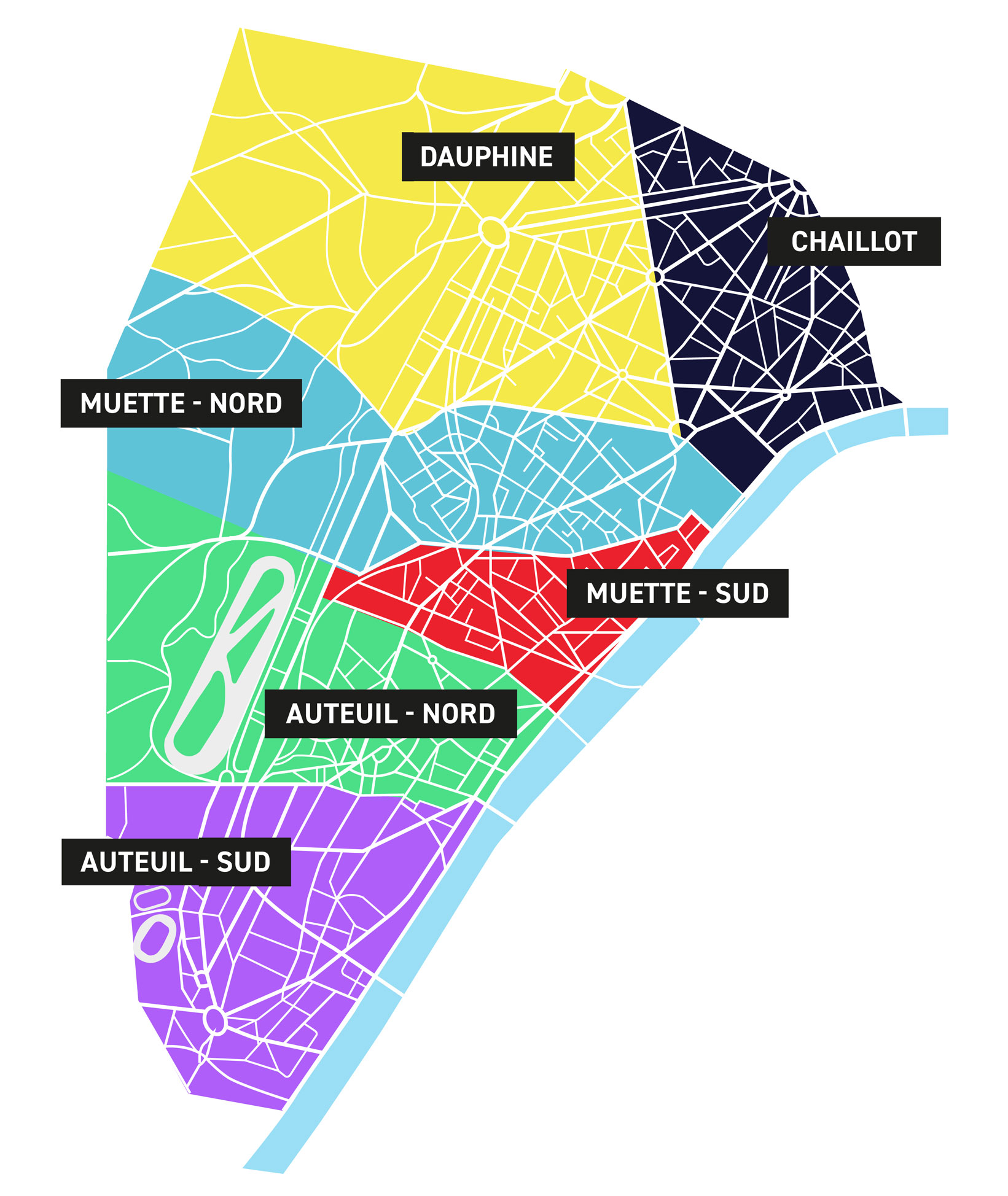 Cartographie des CQ du 16e