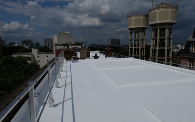 Photo du Cool roof sur l'école Télégraphe