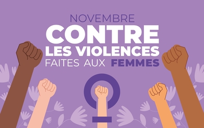 Visuel de Novembre, mois de lutte contre les violences faites aux femmes